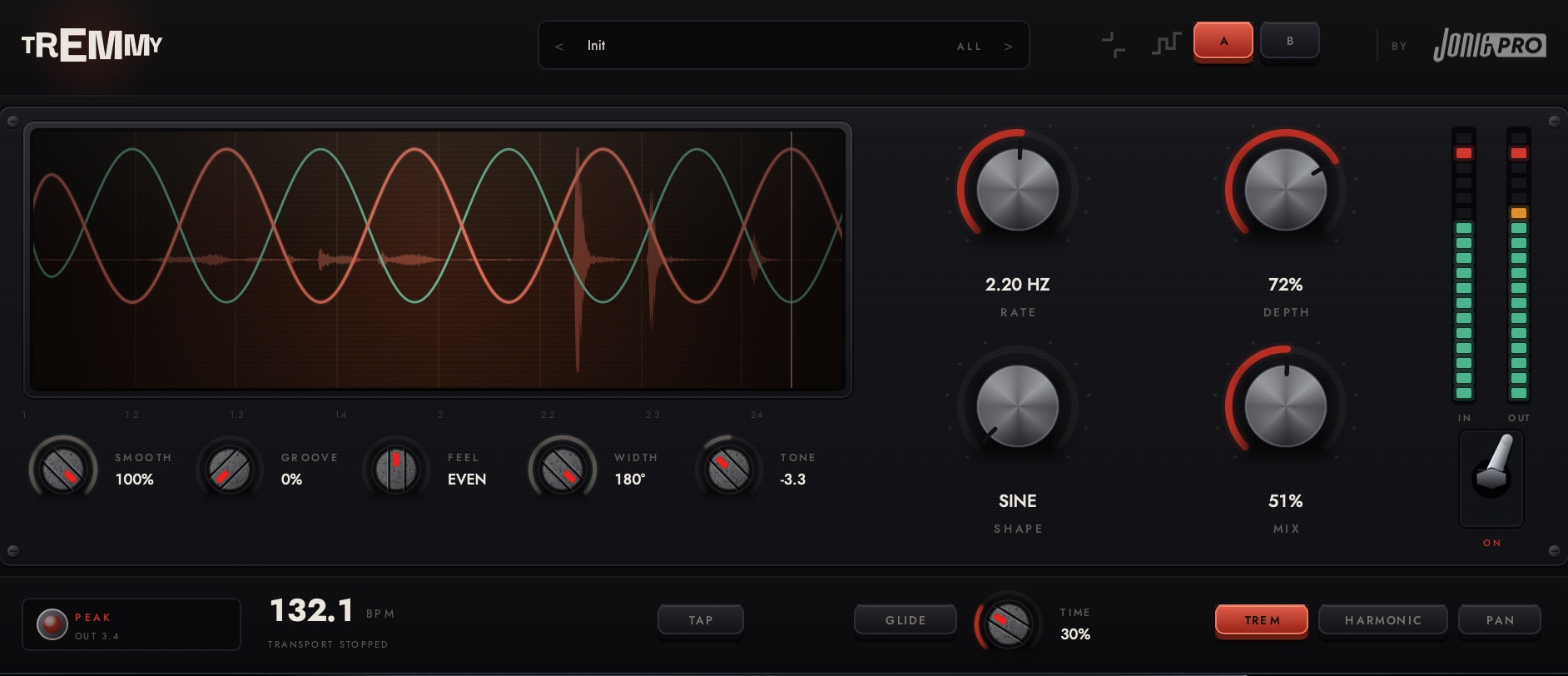 The complete Tremmy interface at 960 by 408 pixels